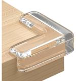 ROMJ Edge Protector for Furniture Table Corner Guards for Sharp Edges Silicon Corner Protector for Sharp Edges Gel Table Shelf/Shelves CornerMulticolour (4 x 4 Transparent)