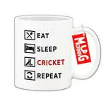Mug Morning Eat Sleep Cricket Repeat Mug Cricket Mug Cricket Coffee Mug