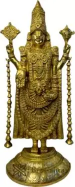 Brassaura Brass Bala Ji Statue Religious and Spirituality Home Decor and Gift Items Decorative Showpiece - 60 cm (Brass, Gold)
