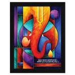 ArtX Multicolor Ganesh Ji Abstract Mantra Photo Frame For Wall Art 10 X 13 Inch
