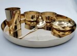 Kansara Bellmetal Pack of 6 Bronze Plate Set Mukta Katori 5