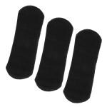 CareDone Cloth Period Pads Washable Napkin for Heavy Flow with Wings. (Black , Pack of 3)