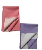 Maalove Baby Soft Breathable Extra Absorbent Quick Dry Sheet 50cmx70cm Pink & Lilac Pack of 2 Small