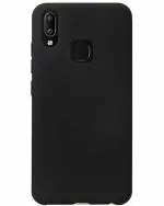 A ACCESSORIES KART Vivo Y97 Black Silicon Back Cover with Kick Stand