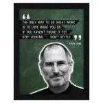 ArtX Multicolor Steve Jobs Famous Motivational Quotes Framed Wall Art Painting 10 X 13 Inch