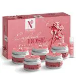 NutriGlow NATURAL'S English Rose Facial Kit for Skin Brightening, Improve Elasticity and Remove Dead Cells 250g+10ml