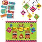 Festiko Mehndi Punjabi Theme Decoration Combo, Kites Swirls, Punjabi Photo Booth Props, Postal Banner, Punjabi Decorative Items