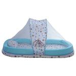 Amardeep And Co Blue Mattress With Mosquito Net And Bumper Guard 95 x 45 x 55 cm