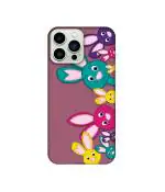 Casotec Rabbit Family1 Design 3D Printed Hard Back Case Cover for Apple iPhone 13 Pro Max