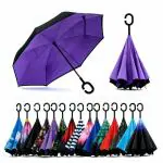 Madric Reverse Umbrella - Large, Inverted Umbrellas for Rain Long Handle For Men & Women, Water Resistant Multicolor