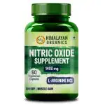 Himalayan Organics Nitric Oxide Supplement with L-Arginine HCL 1400mg Health Supplement 60 Capsules