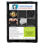 TUFFPAULIN 9FT X 12FT 150 GSM Black Heavy Duty Tarpaulin 100% Waterproof