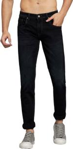SHYAM IMPEX Men Blue Self Design Pure Cotton Low Rise Regular Jeans, size 34