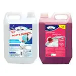 Oktane White Phenyl Floor Cleaner & Disinfectant Surface & Floor Cleaner, Rose - Combo (2 X 5LTR)