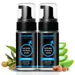 MildCares Intimate Foaming Wash for Men with Tea Tree Oil, Sea Buck Thorn Oil, Aloevera & Neem Extract | pH balanced foaming cleanser| Prevents Itching, Irritation & Bad Odor | Anti Fungal & Itching | pH Balance | Personal Hygiene Wash (200ml)