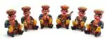 PINK SKY Mahadev Handicrafts Rajasthani Wooden Musician Bawla Set Decorative Showpiece - 5 cm (Wood, Multicolor)