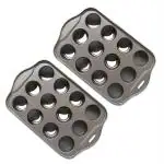 TPV TRENDING PRODUCTS VILLA Random Carbon Steel 12 Cavity Mini Cheesecake Pan With Removable Bottom