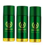 Denver Hamilton Deodorant Body Spray (165ml) Pack of 3