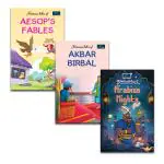BOOKFORD Famous Tales For Kids (Set Of 3) Aesop'S Fables, Akbar Birbal & Arabian Nights - Classic Stories Of Wit, Wisdom, And Adventure BookFord Publications