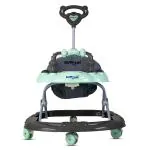 BUMTUM Baby Walker | Baby Walker With Parental Handle, Music and Stopper | 6-48 Months | Walker For Baby | Multifunctional & Adjustable (Green & Grey)