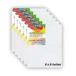 Qatalitic Set Of 6 Pc. 6 X 6 Inch Canvas Board, 100% Cotton, Acid Free, Blank White Mini Canvases For Oil, Acrylic &Amp; Watercolour Paint White Canva