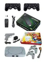 VikriDa TV Video Game Console Stick 2.4g Wireless Gamepad Controller USB Built-in 25000+ Classic Games 64gb with Mini Retro Game 8Bit Wire Game for Kids 999 Games in Built Version(Combo Pack 1)