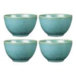 Caffeine Green Ceramic Dessert Bowl (Set Of 4)