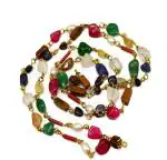 Vridaann Astro Men and Women Copper Plated Stone Navratna mala Necklace