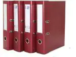 BHARJA Maroon Polymer Lever Arch File (Pack Of 4)