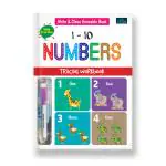 BOOKFORD Write And Clean Reusable Book - 1 To10 Number Tracing Workbook For Kids - Boost Early Math Skills