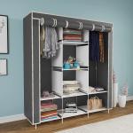 TINNITUS Dreamcreation Pp Grey Do-It-Yourself Collapsible Wardrobe(Grey)