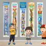 GO WOO PRINCESS HEIGHT CHART, OCEAN HEIGHT CHART, JUNGLE HEIGHT CHART, GIRAFFE HEIGHT CHART and SPACE HEIGHT CHART | Combo of 5 chart | 