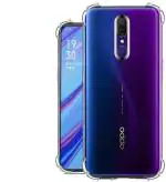 COVERBLACK Rubber Back Cover Compatible model for OPPO A9 -CPH1938 - Transparent