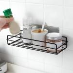 Homeleven Self-Adhesive Metal Bathroom Rack Storage Shelves - Bathroom Storage Rack Corner, Bathroom Corner Shelf Organizer Storage, Bathroom Shelf/Shelves Corner (Black)