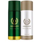 DENVER Hamilton and Imperial Combo Deodorant Spray - For Men (400 ml, Pack of 2)