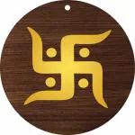 SAHI CRAFTS Beautiful Swastik Wall Hanging Wooden Design/Swastik Wall Decor for Living Room, Bed Room