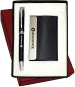 UJJi Advocate Gifts Black Pen and ATM Card Holder