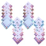 Kuber Industries Handkerchiefs | Soft Cotton Hankies for Woman | Hankies for Girls | White Border Ladies Hanky | Skin Care Hanky for Girls | Set of 24 | Multi