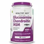 Healthy Hey Nutrition Double Strength Glucosamine Chondroitin and MSM 90 Capsules