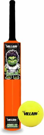 THE VILLAIN Hulk Edition PVC Cricket Bat & Ball | Size-3 -Age Group 5-6 | Multicolor PVC/Plastic Cricket Bat  (300 - 400 g)