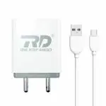 RD AC-95 Wall/Travelling Micro USB 2.4 Amp Fast Charger with Over Power Protection, Light Weight, Temperature Protection-White