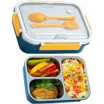 WISHKEY Air Tight, Leak-Proof BPA Free Lunch Box with 3 Compartments for Adults.