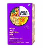 Good Monk Nutrition Mix | Add to Food - No Color, Odor, Taste | Multivitamins, Minerals, Probiotics, Lysine (Protein building block), Ashwagandha & Brahmi | For Gut, Energy, Immunity | No added white sugar or Preservatives | Only 4 kcal | 15 sachet's