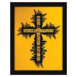 ArtX Multicolor Jesus Christ Cross Framed Wall Art Painting 10 X 13 Inch