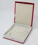 atorakushon Satin Necklace Pendant Earring Ring Bracelet Pearl Storage Holder Display Box for Wedding Engagement Anniversary Women And Girls Maroon