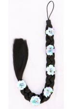 Clixfox Women and Girl Black Synthetic Parandi Choti Hair Extension (Pack of 1)