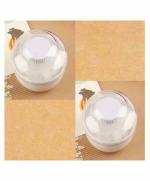 Kritiu Baby Powder Puff With Case, White (Pack Of 2)