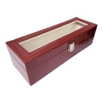 LA TROVE MDF wood Single Rod leatherette Attractive Bangle Storage Box