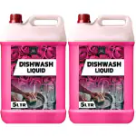 BLISS & BLUSH Dishwash Liquid 10 Liter Pink Citrus | Liquid Dishwash Gel | Fights Grease | Power Cleans