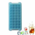 KitchenFest Silicone Ice Cube Tray 36 Cavity Mold with Plastic Lid Cover for Freezer, 1 Pcs.